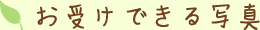 お受けできる写真